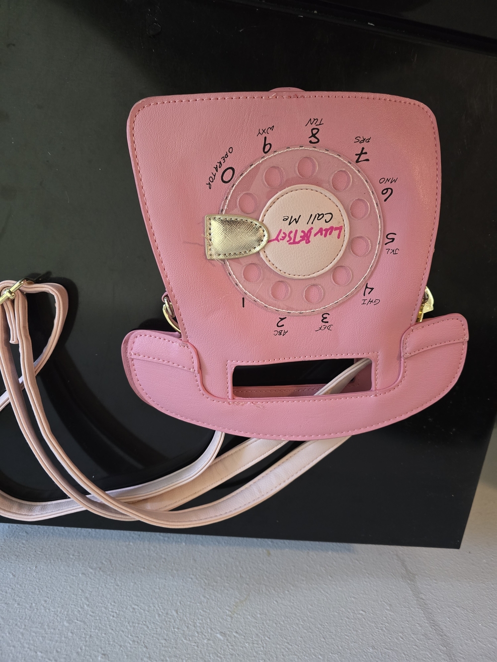 Pink Novelty Rotary Phone Crossbody Bag - Unbranded